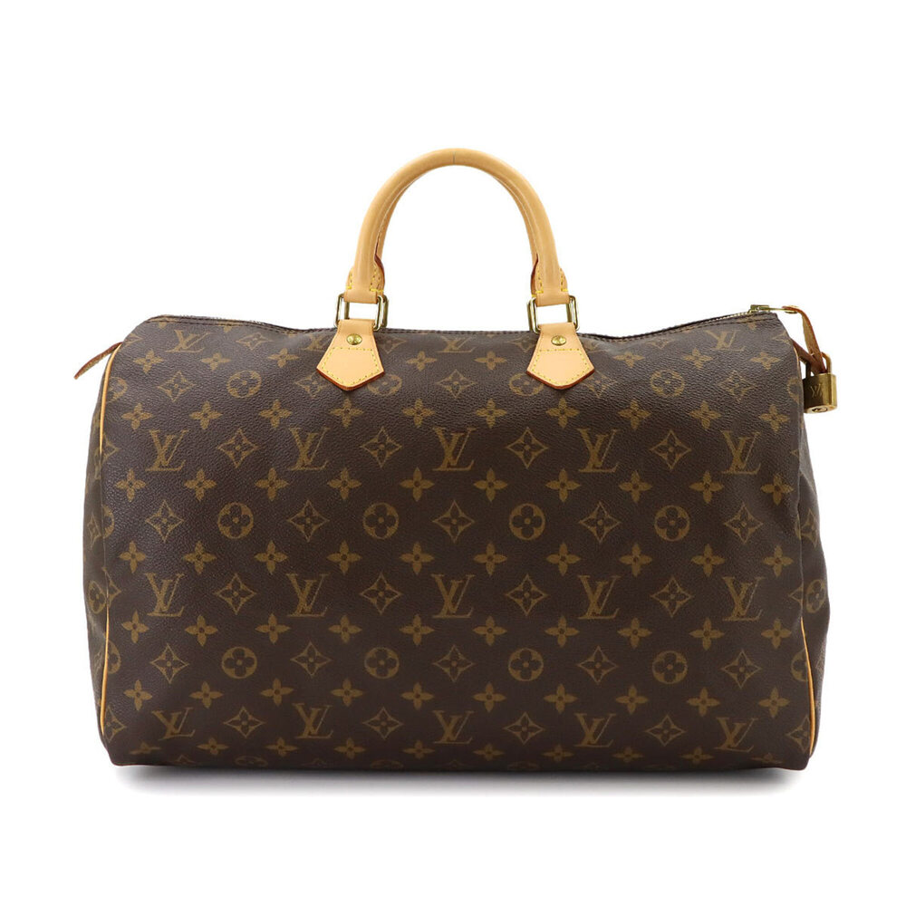 Louis Vuitton Speedy 40 Monogram Handbag, Brown, M41106, Gold Hardware